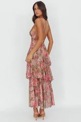 Veda Strappy Back Maxi Dress Roses Blush