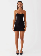 Jeanie Corset Top - Black
