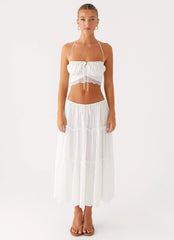 Evi Halterneck Top - Ivory