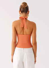 Kirra Halter Top - Peach