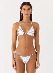 Mommae Bikini Bottoms - White Polkadot