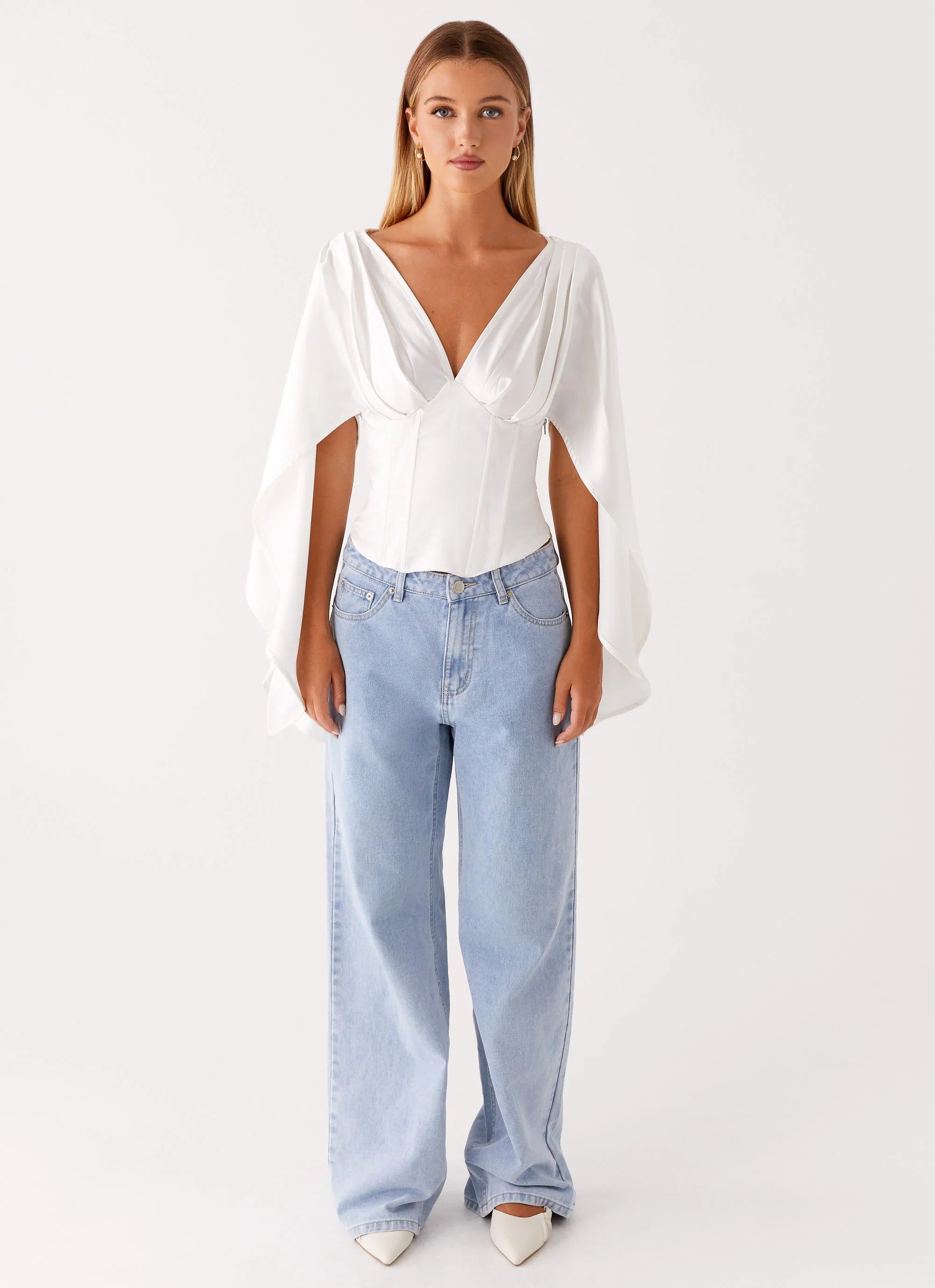 Jennifer Long Sleeve Corset - Ivory