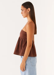 Cassie Tube Top - Chocolate
