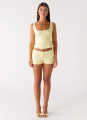 Coastline Bustier Top - Yellow