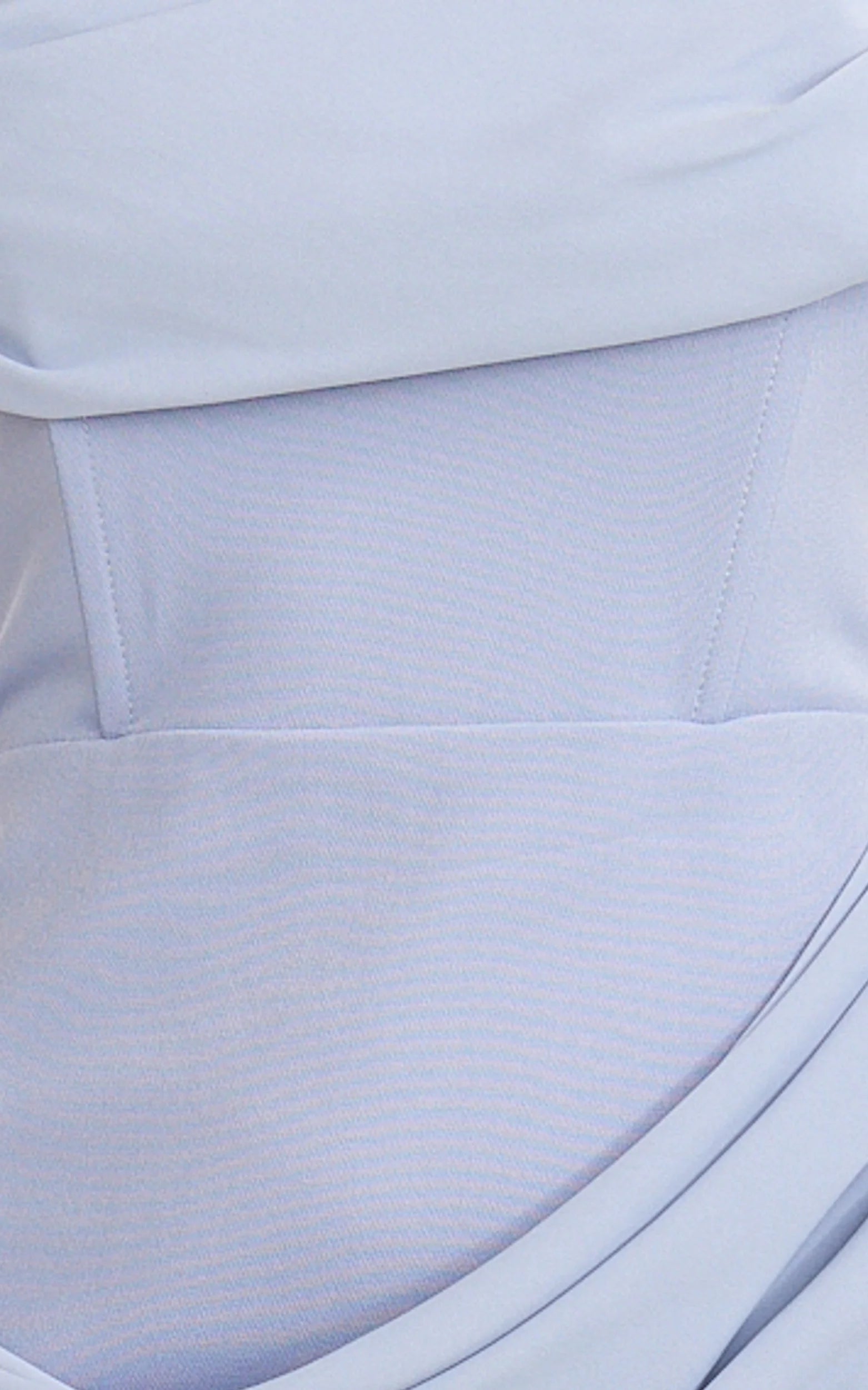 Phoebe Maxi Dress - Strapless Structured Bodice Drape Skirt Dress in Soft Blue