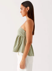 Cassie Tube Top - Sage