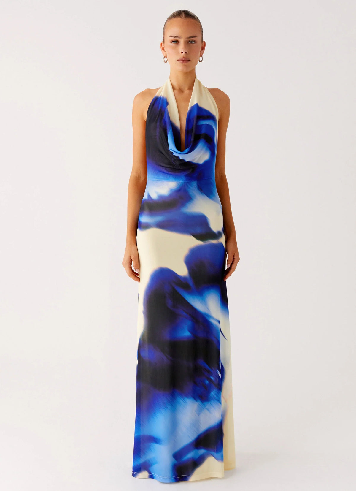 Only A Feeling Cowl Neck Maxi Dress - Heirloom Floral