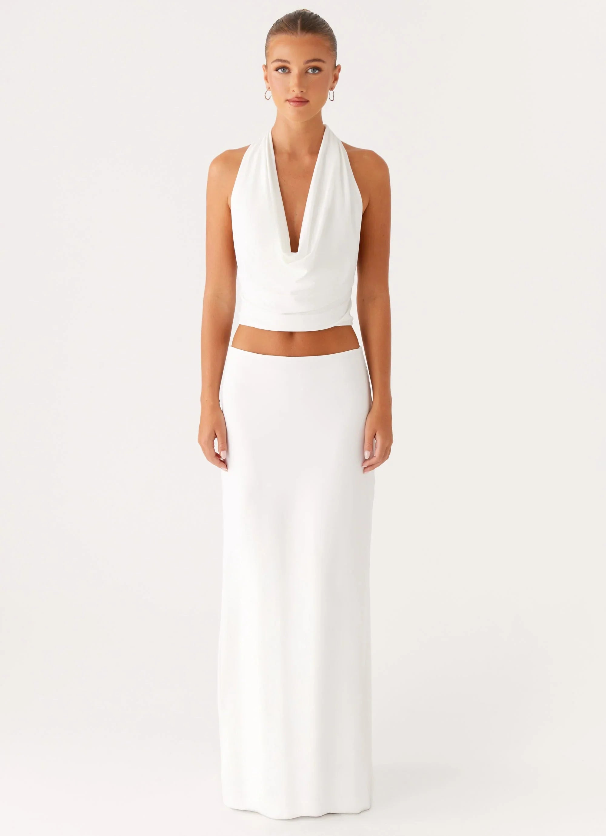 Ashi Cowl Top - White