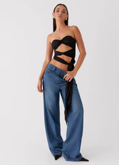 Sunlight Cascade Top - Black