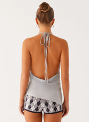 Dasha Cowl Top - Grey