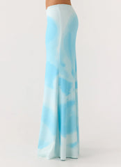 Moka Maxi Skirt - Blooming Blue